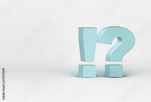 High detailed interrobang, vector illustration