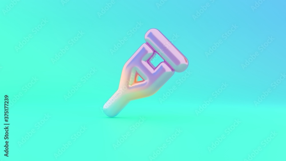 3d rendering colorful vibrant symbol of crutch on colored background 3d rendering colorful vibrant symbol of crutch on colored background