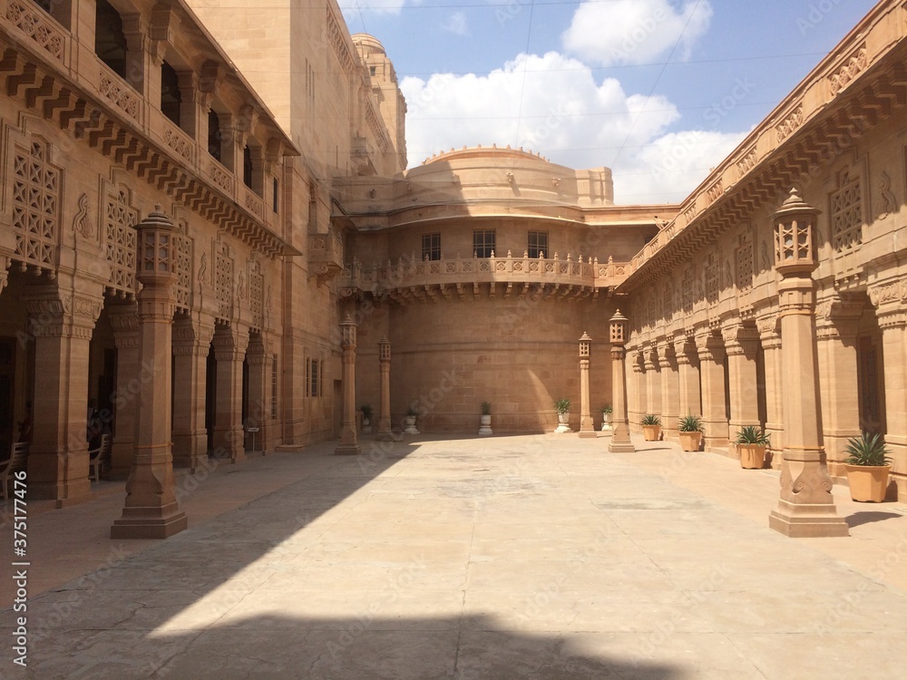 The royal courtyard