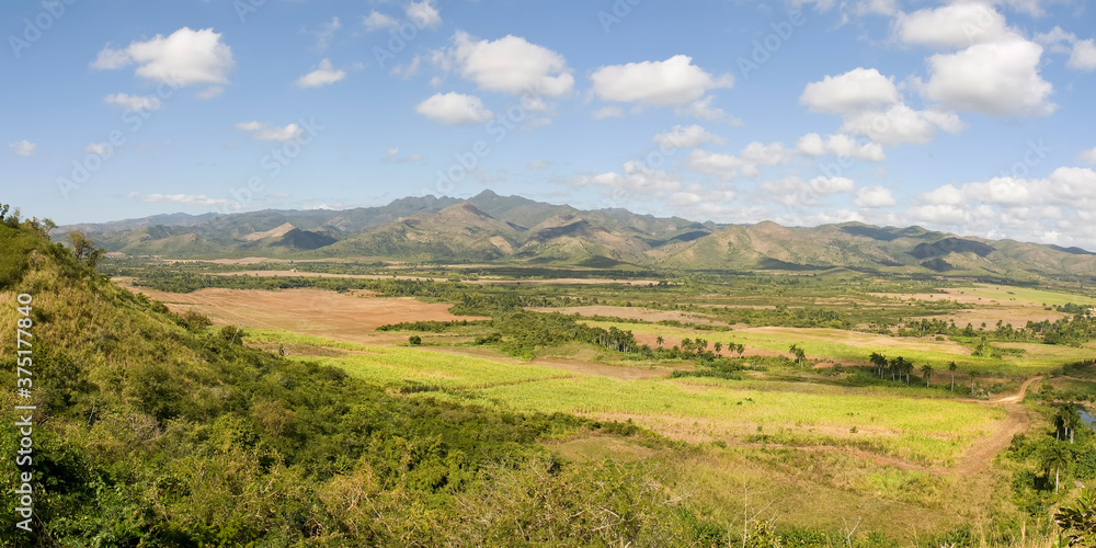 Landscape of the Valle de los Ingenios, Valley of the sugar refineries, Trinidad, Sancti Spiritus Province, Cuba, Central America, Unesco World Heritage 