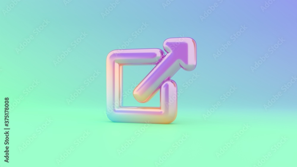 3d rendering colorful vibrant symbol of external link on colored background 3d rendering colorful vibrant symbol of external link on colored background