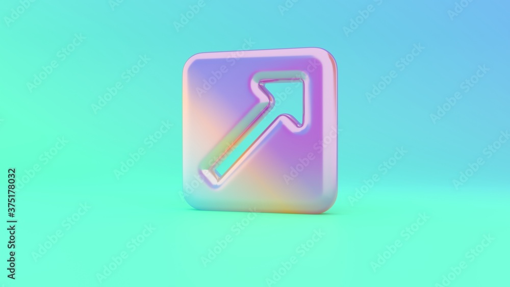 3d rendering colorful vibrant symbol of external link square on colored background 3d rendering colorful vibrant symbol of external link square on colored background