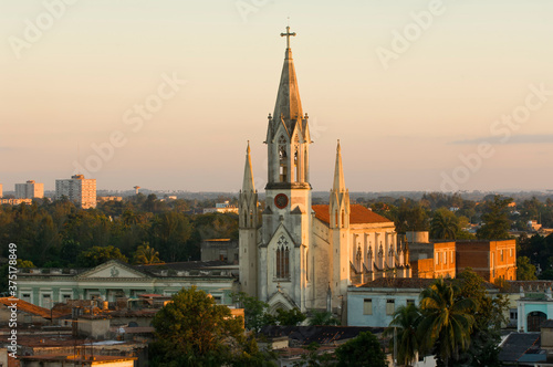 Canvastavla Sagrada Corazon Iglesia, Plaza de la Juventud, Camaguey, Cuba, Unesco World Heritage Site
