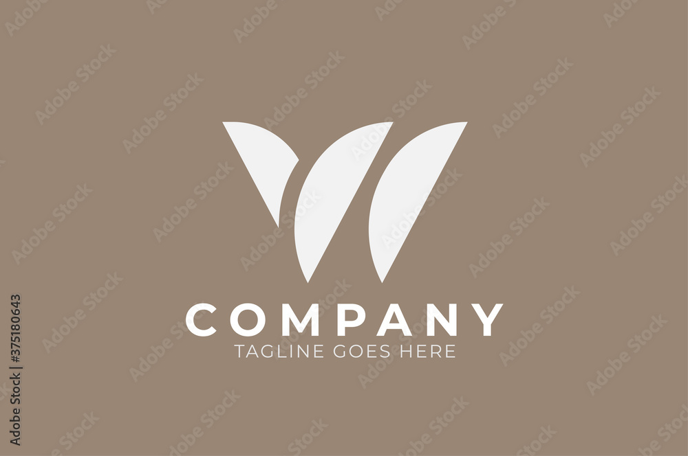 Initial Letter W Logo, flat design logo template, vector illustration Initial Letter W Logo, flat design logo template, vector illustration