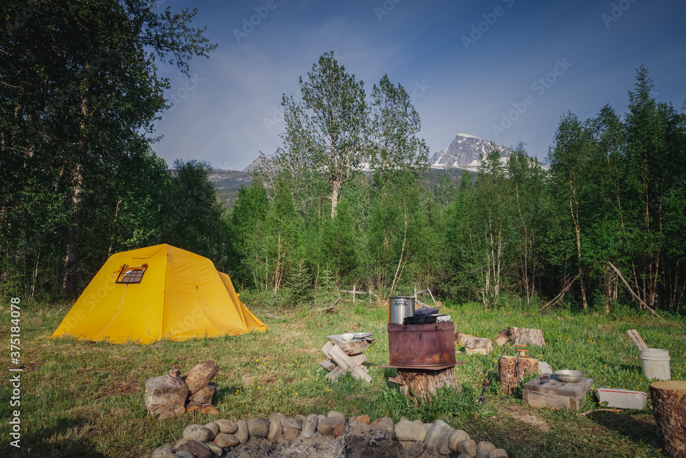 Summer camp in the far outback of Alaska Summer camp in the far outback of Alaska