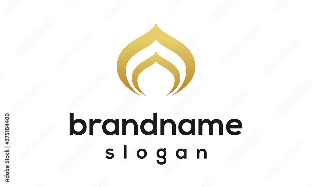 Modern mosque logo design vector Modern mosque logo design vector