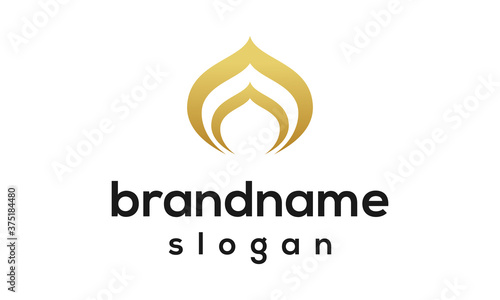 Modern mosque logo design vector