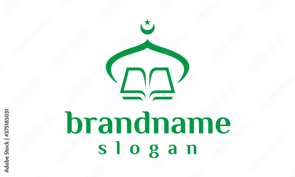 Modern mosque logo design vector Modern mosque logo design vector
