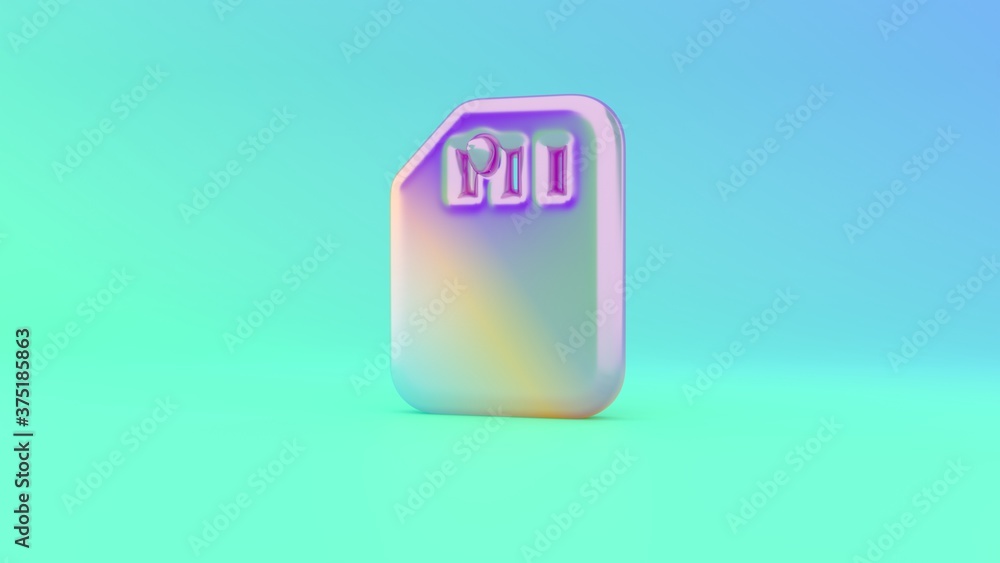 3d rendering colorful vibrant symbol of sd card on colored background 3d rendering colorful vibrant symbol of sd card on colored background