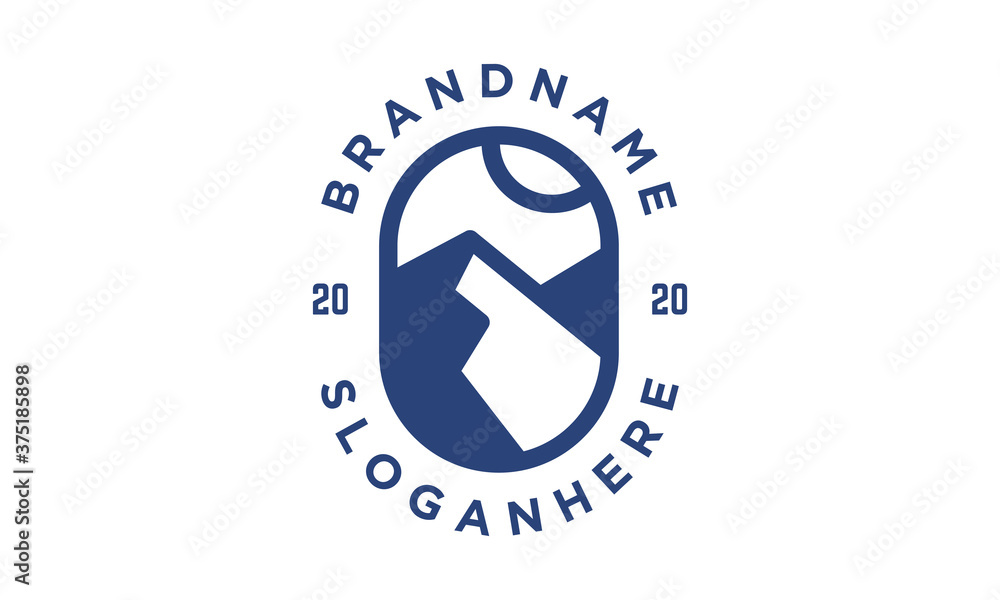 Modern mountain logo design vector Modern mountain logo design vector
