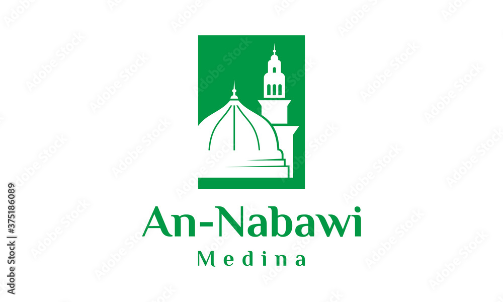 Medina mosque logo design vector