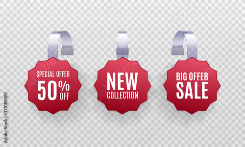 Fototapeta Set wobbler sale.