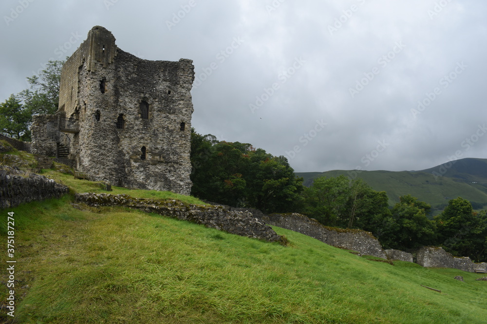 Castle ruins in the Derbyshire Peak District Castle ruins in the Derbyshire Peak District