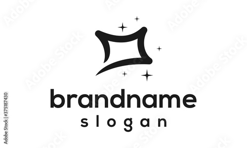 Pilow star logo design vector