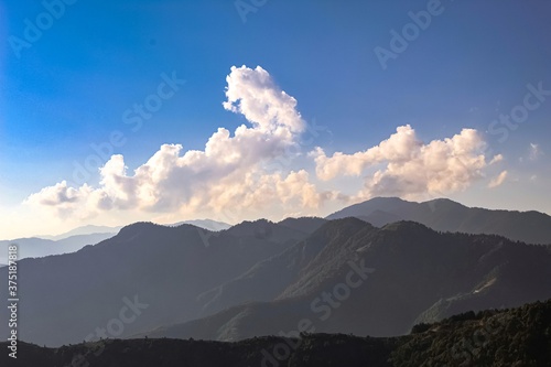 Mountai with white clouds are looking amazing.