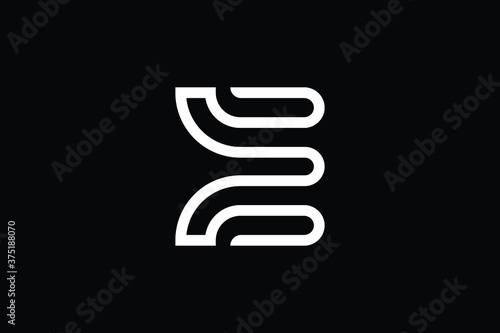 Minimal Innovative Initial E logo and EE logo. Letter E EE creative elegant Monogram. Premium Business logo icon. White color on black background. 