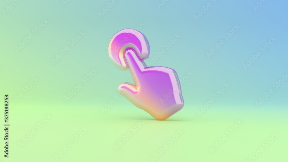3d rendering colorful vibrant symbol of tap on colored background 3d rendering colorful vibrant symbol of tap on colored background