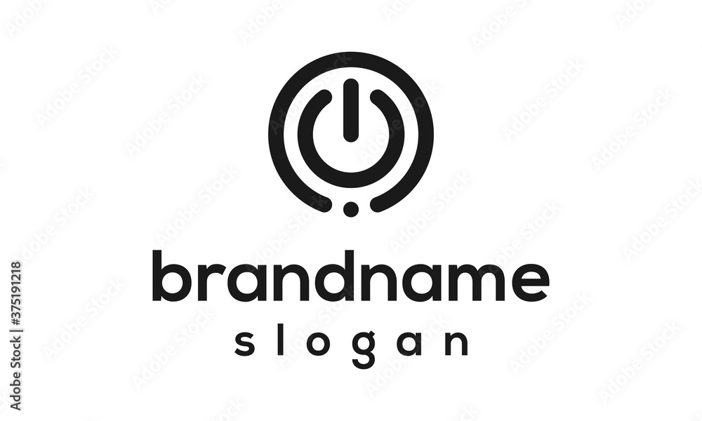 Power logo design vector