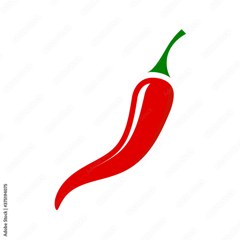 Chili pepper icon isolated on a white background Chili pepper icon isolated on a white background