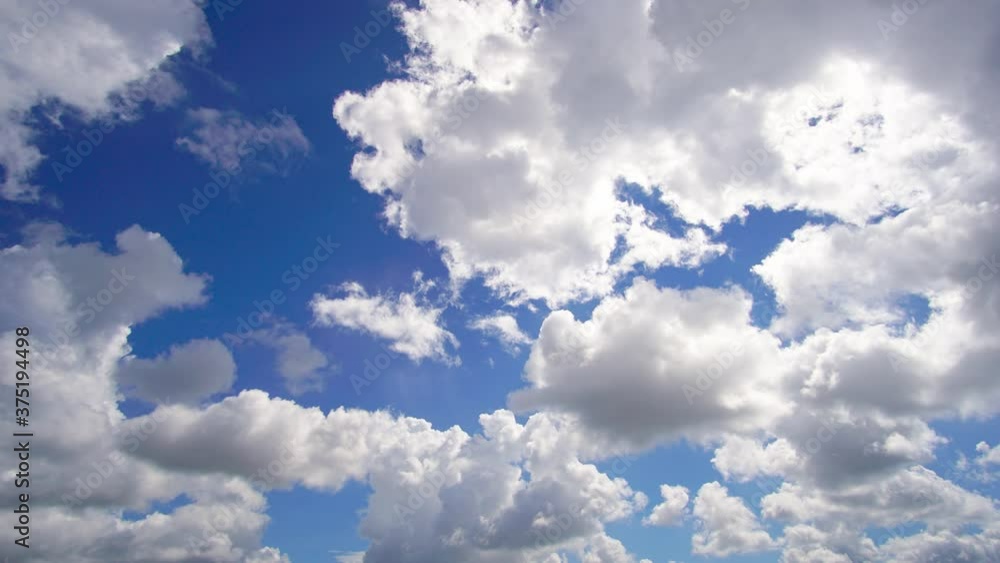 4K. 4096x2304p. Time lapse, beautiful sky with clouds background.