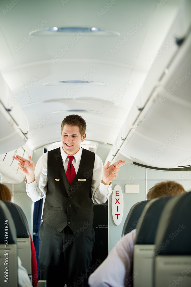 Airplane: Showing Where the Emergency Exits Are Airplane: Showing Where the Emergency Exits Are