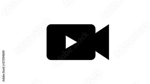 Free Download Video camera icon. Flat design.  - GFXLoad