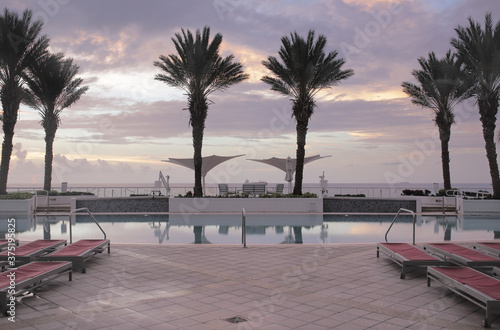 Sunrise on the pool deck photo