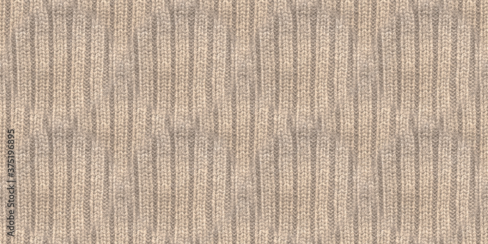 Fototapeta premium Brown Thread Pattern. Vintage Knitted Design. 