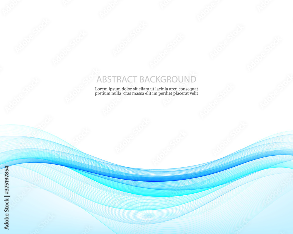 Abstract design creativity background of blue waves, Vector Illustration EPS10