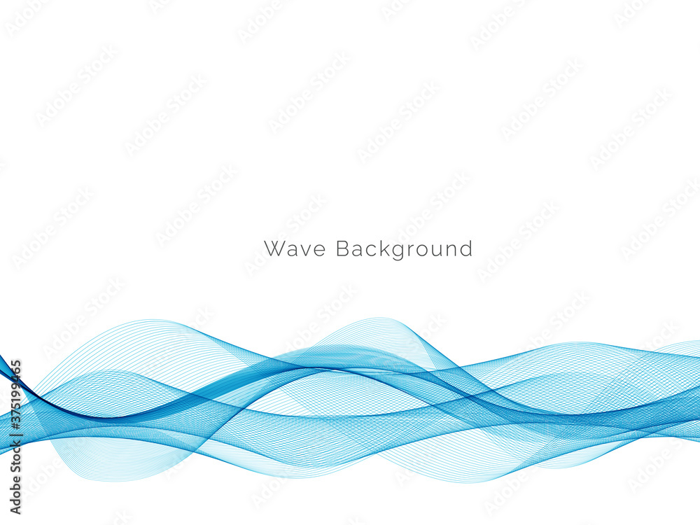Modern Blue wave design background Modern Blue wave design background