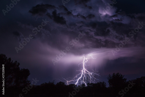 Storm and lightning bolt photo