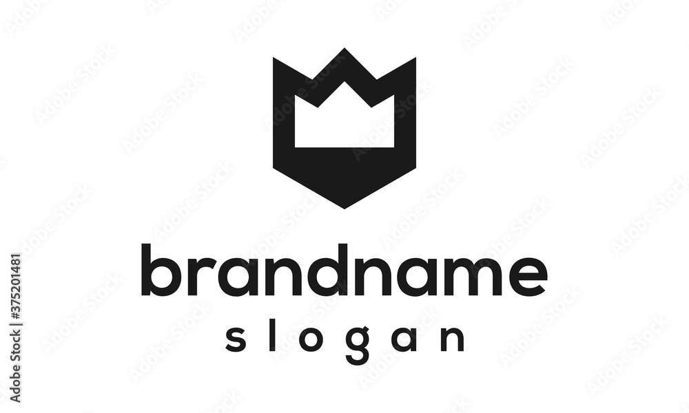 Shield crown logo design vctor Shield crown logo design vctor