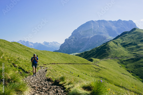 Hiker on the mountain.