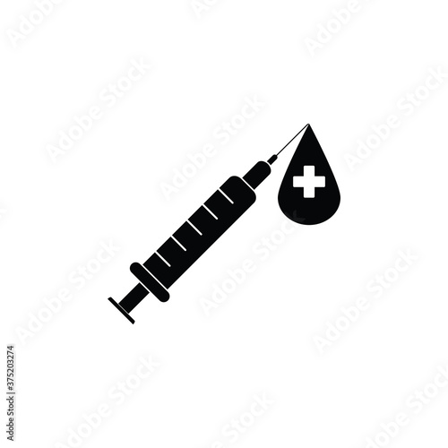 vaccine icon vector  sign coronavirus vaccine icon