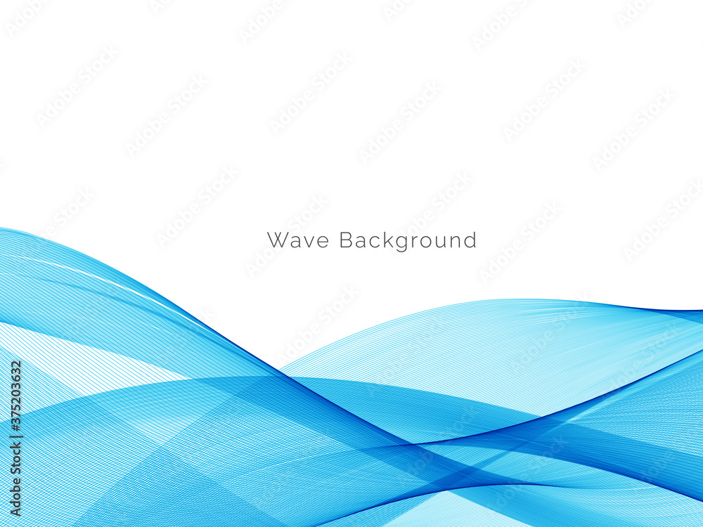Obraz premium Blue wave stylish dymanic background