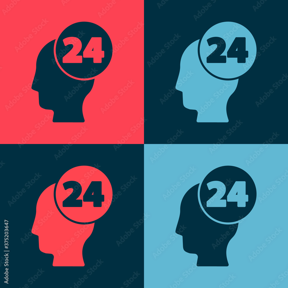 Pop art Support operator in touch icon isolated on color background. Concept for call center, client support service. Vector Illustration. Pop art Support operator in touch icon isolated on color background. Concept for call center, client support service. Vector Illustration.