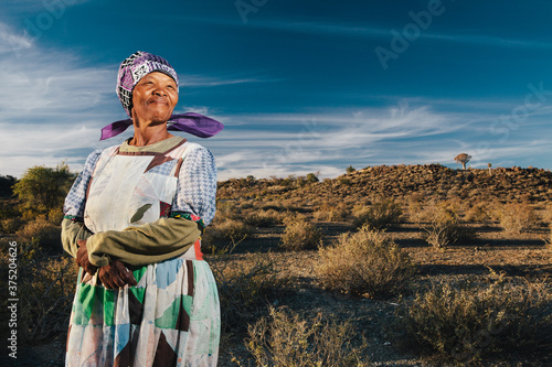 Proud Namibian Nama Woman Portrait photo