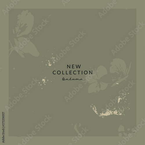 Abstract floral pattern design for autumn social media