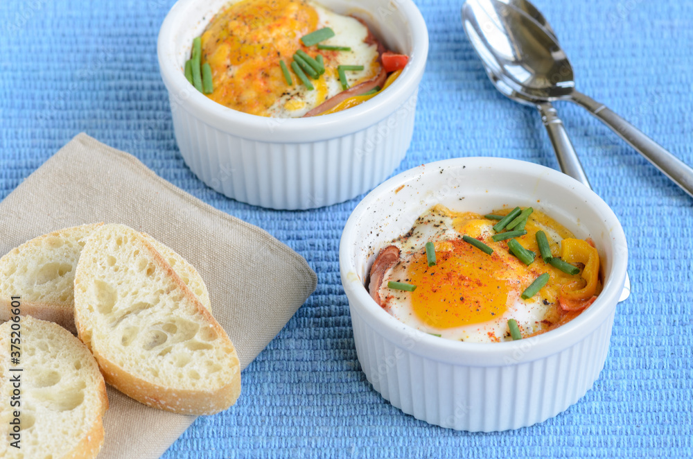 Egg en Cocotte Stock Photo Adobe Stock