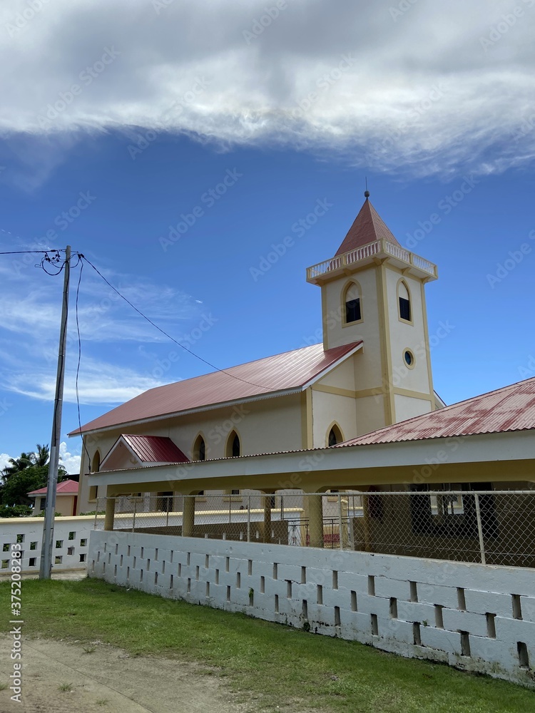 Eglise de Maupiti, Polynésie française	