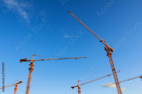 tower crane at a construction site photo