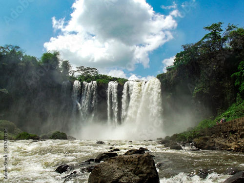 waterfall and rainbow