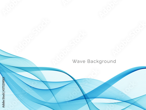 Blue wave concept background illustration © JupiterArts
