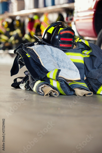 Firehouse: Turnout Gear on Floor
