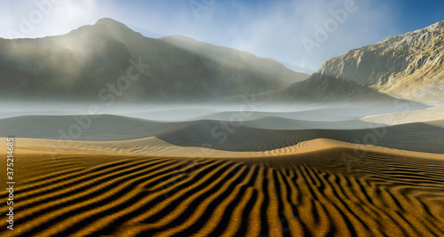 Desert landscape with rock hills background no people