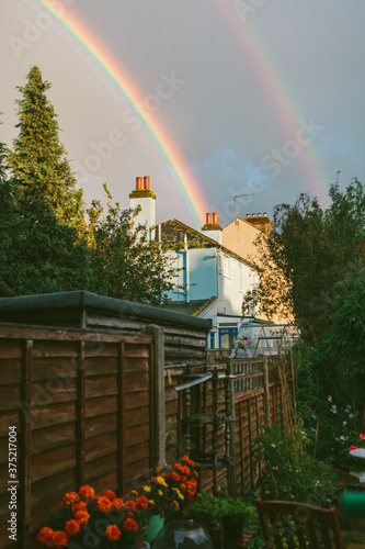 House at the end of a double rainbow