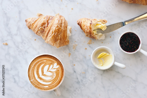 croissant and coffee