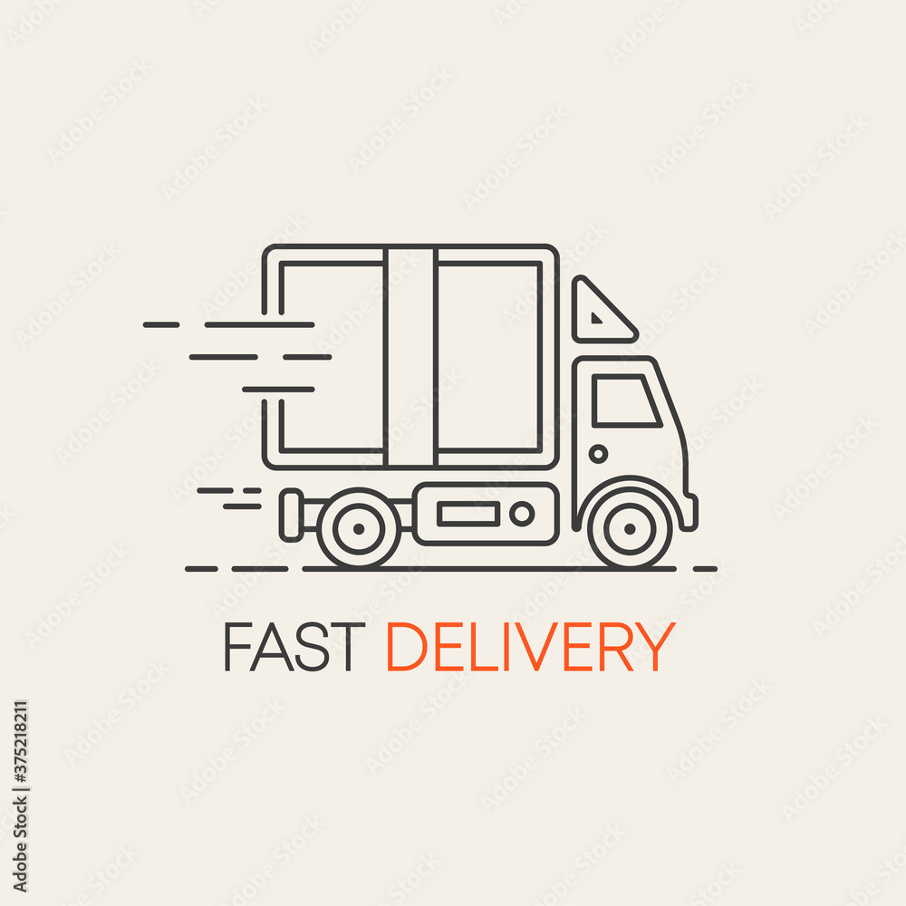 Flat line illustration with delivery ship, airplane and car for web design. Food delivery service. Vector illustration. Flat line illustration with delivery ship, airplane and car for web design. Food delivery service. Vector illustration.