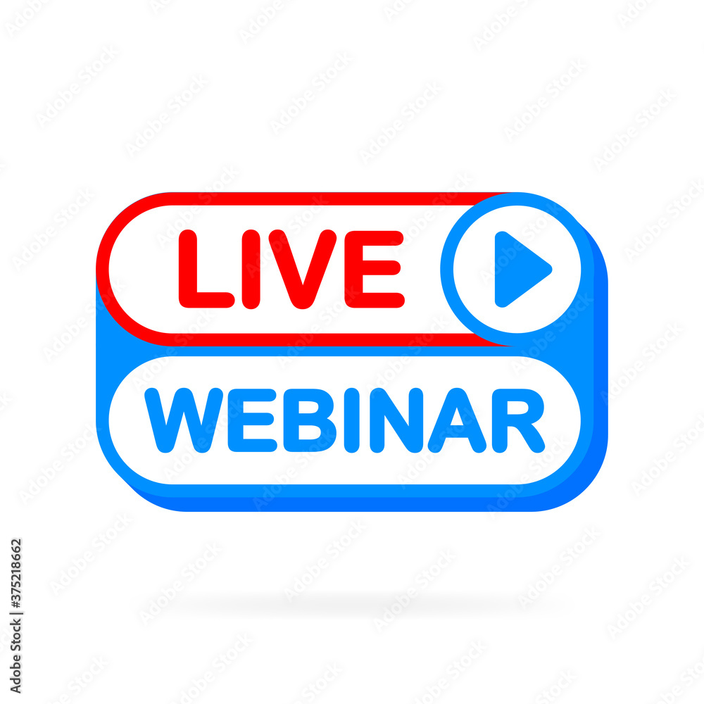 Live banner in flat style on white background. Social media concept. Live, free, video tutorials, webinar, webcast, stream, streaming, football. Vector illustration. Live banner in flat style on white background. Social media concept. Live, free, video tutorials, webinar, webcast, stream, streaming, football. Vector illustration.