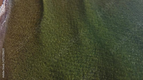 Summer scenes sea and beach shot from the air